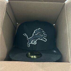Black Detroit Lions New Era NFL Hat